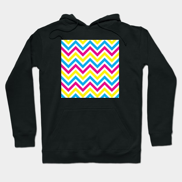 Yellow, Pink, & Blue Stripes Hoodie by StripePatterns